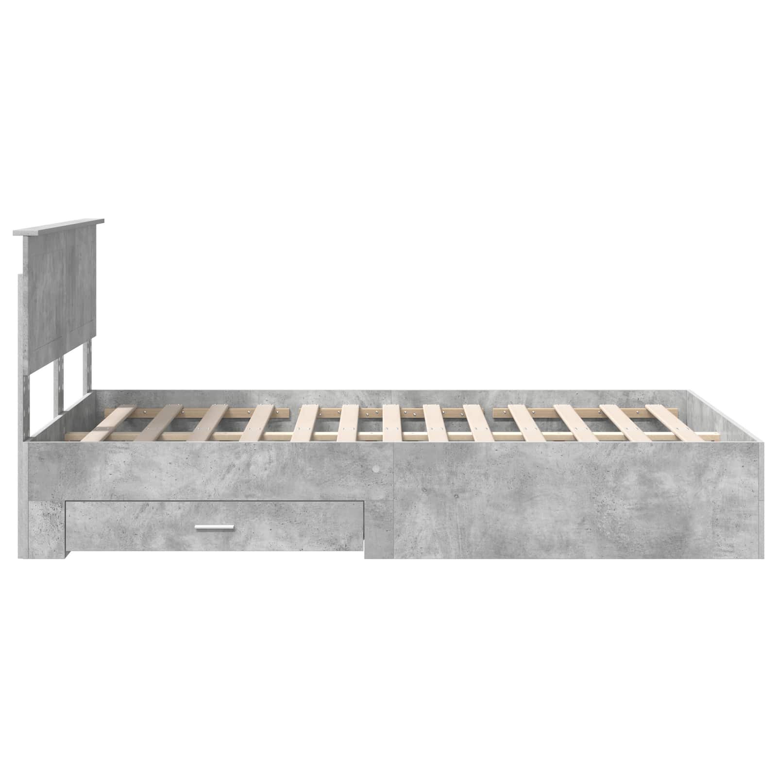 Struttura del letto con cassetto Grigio Cemento 120 x 200 cm | homemem39