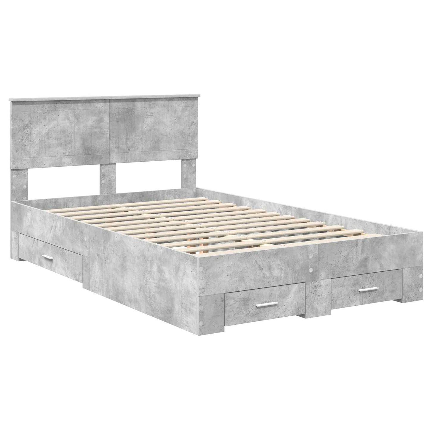 Struttura del letto con cassetto Grigio Cemento 120 x 190 cm | homemem39