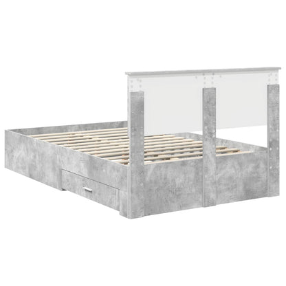 Struttura del letto con cassetto Grigio Cemento 120 x 190 cm | homemem39