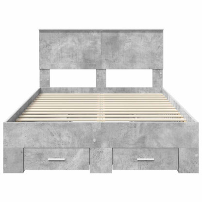 Struttura del letto con cassetto Grigio Cemento 120 x 190 cm | homemem39