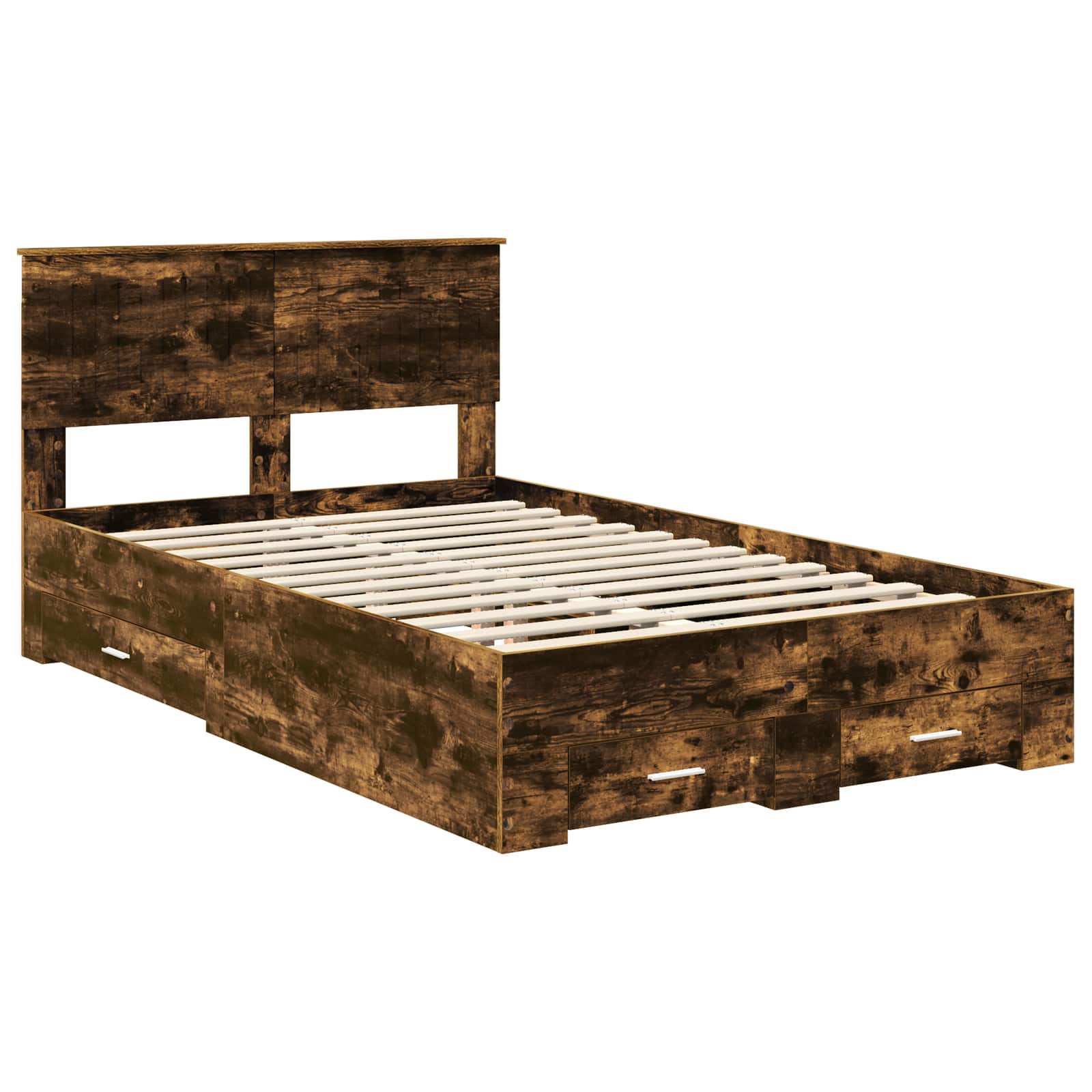 Struttura del letto con cassetto Rovere Fumo 120 x 190 cm | homemem39
