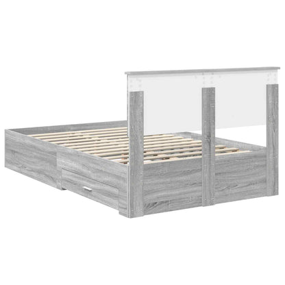Struttura del letto con cassetto Sonoma grigio 120 x 190 cm | homemem39