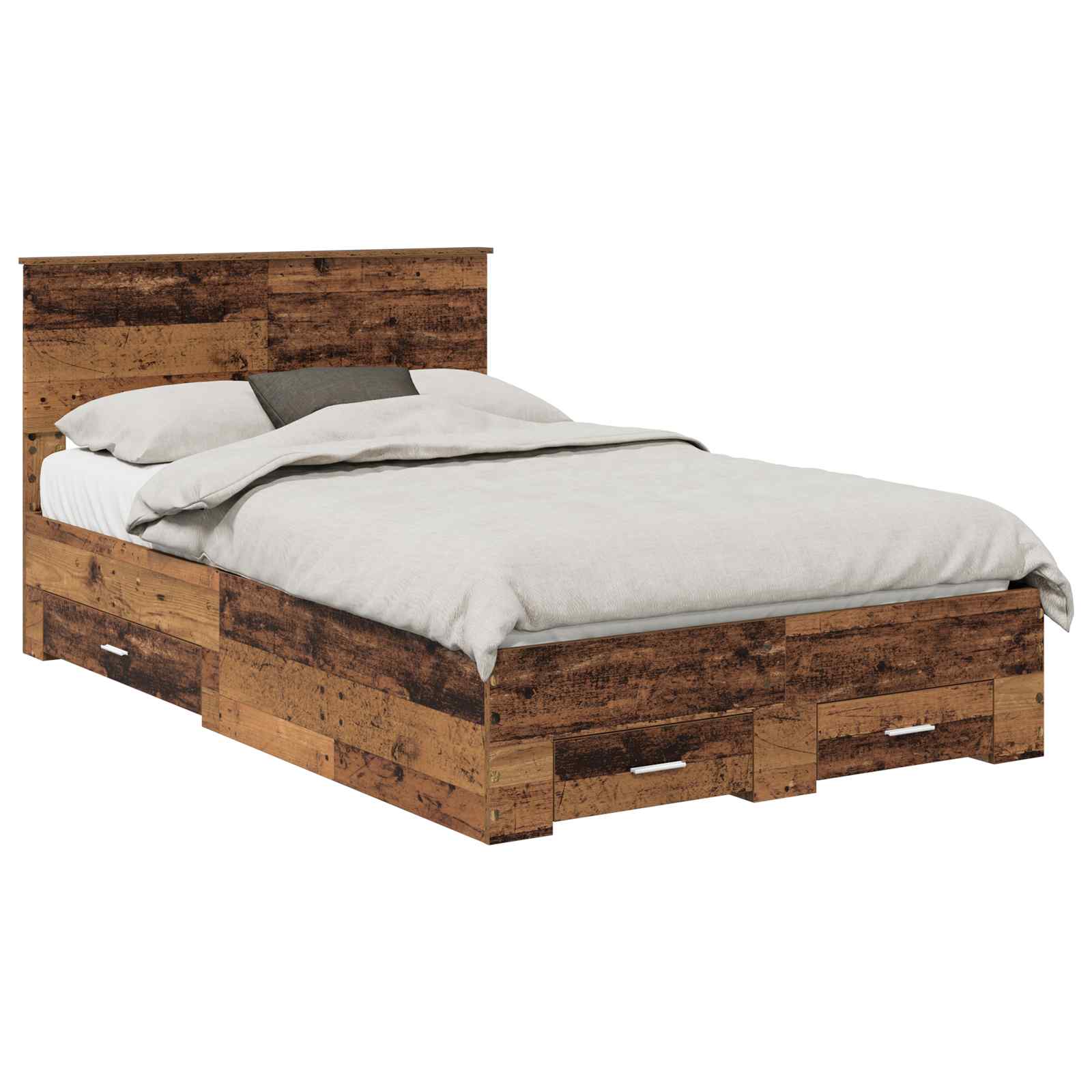 Struttura del letto con cassetto Legno antico 120 x 190 cm | homemem39