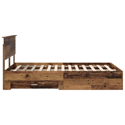 Struttura del letto con cassetto Legno antico 120 x 190 cm | homemem39