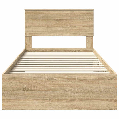 Struttura del letto con cassetto Rovere Sonoma 100 x 200 cm | homemem39