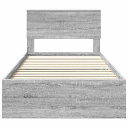 Struttura del letto con cassetto Sonoma grigio 100 x 200 cm | homemem39