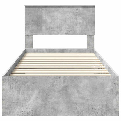 Struttura del letto con cassetto Grigio Cemento 90 x 200 cm | homemem39