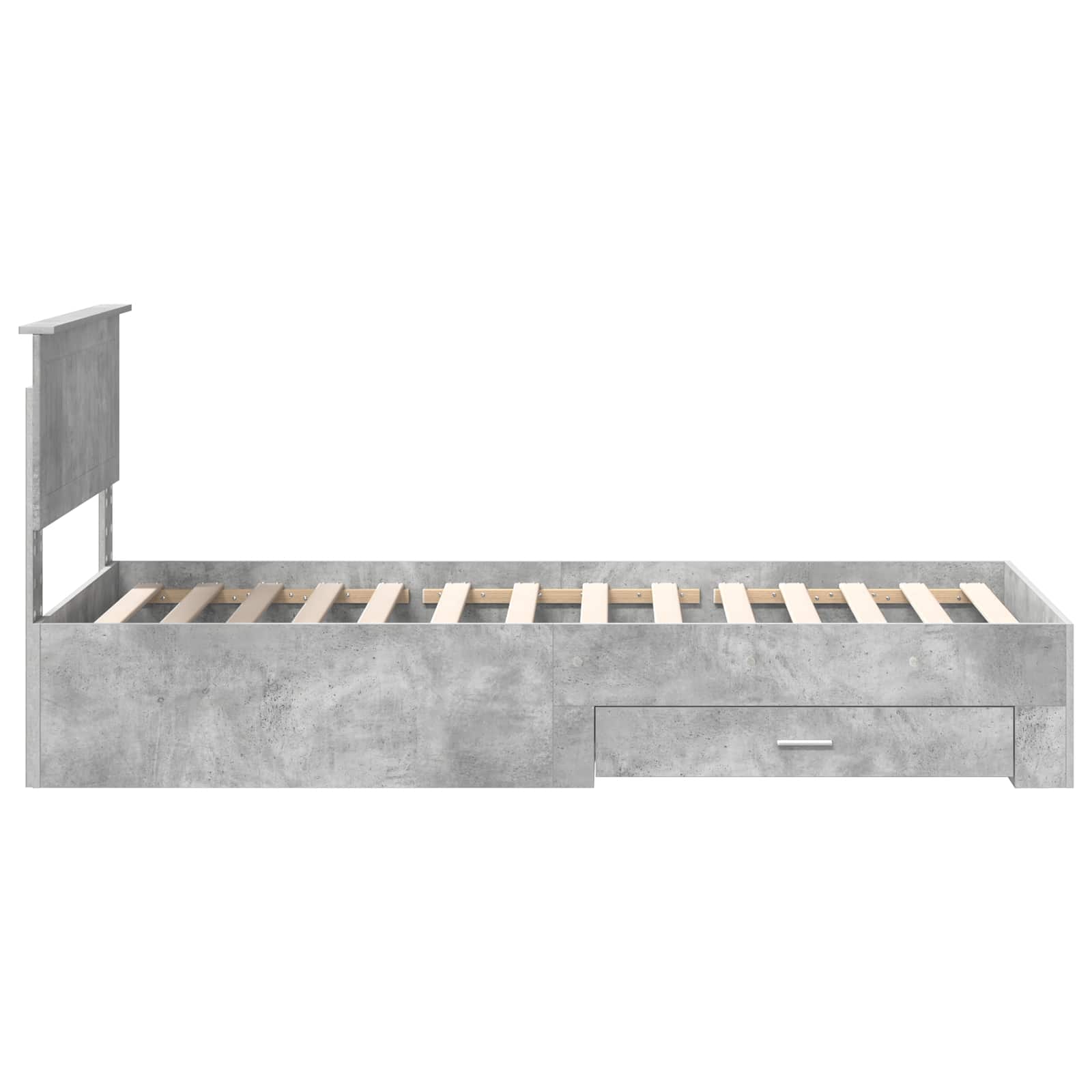 Struttura del letto con cassetto Grigio Cemento 90 x 200 cm | homemem39