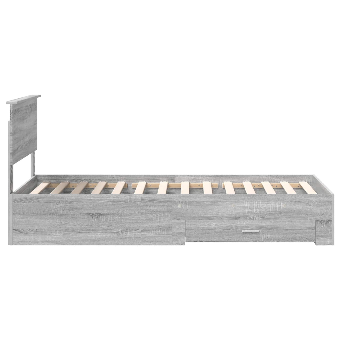 Struttura del letto con cassetto Sonoma grigio 90 x 200 cm | homemem39