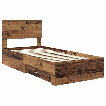 Struttura del letto con cassetto Legno antico 90 x 200 cm | homemem39