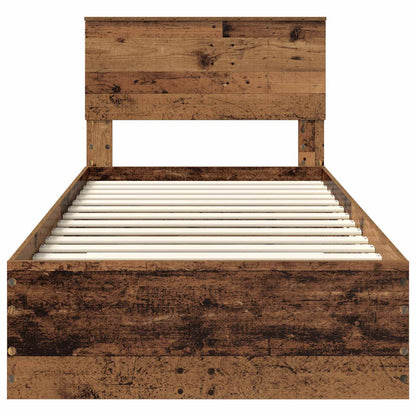 Struttura del letto con cassetto Legno antico 90 x 200 cm | homemem39