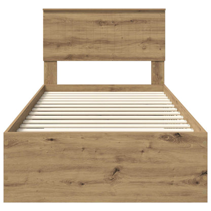 Struttura del letto con cassetto Rovere Artigianale 90 x 200 cm | homemem39