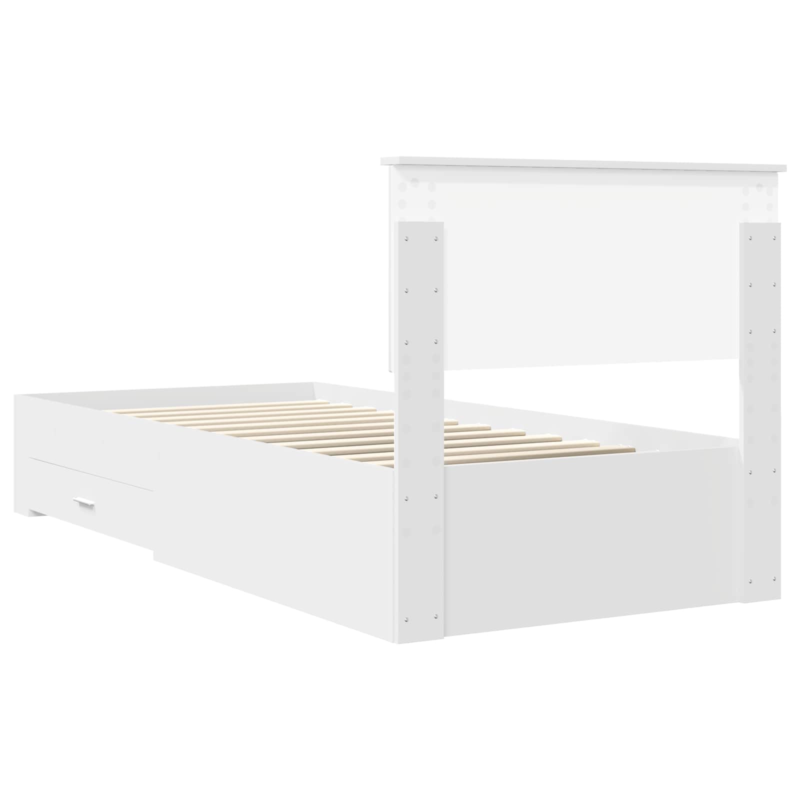 Struttura del letto Bianco 90 x 190 cm Legno ingegnerizzato | homemem39