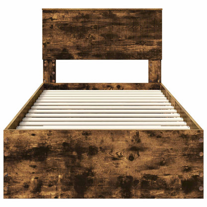 Struttura del letto con cassetto Rovere Fumo 90 x 190 cm | homemem39