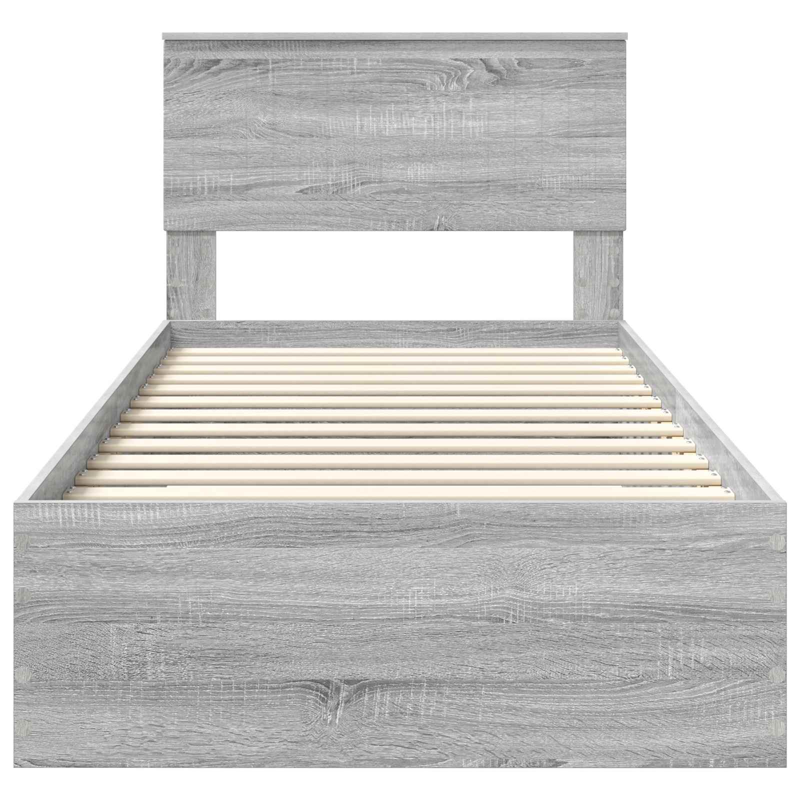 Struttura del letto con cassetto Sonoma grigio 90 x 190 cm | homemem39