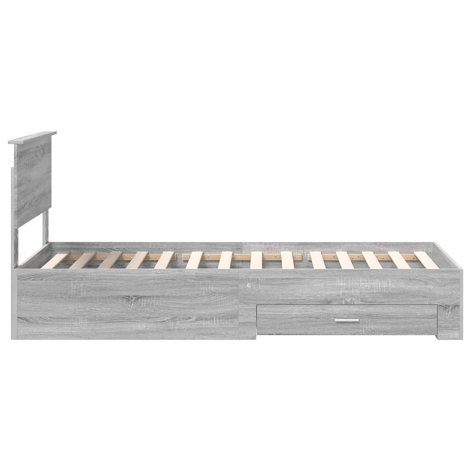 Struttura del letto con cassetto Sonoma grigio 90 x 190 cm | homemem39