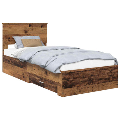 Struttura del letto con cassetto Legno antico 90 x 190 cm | homemem39