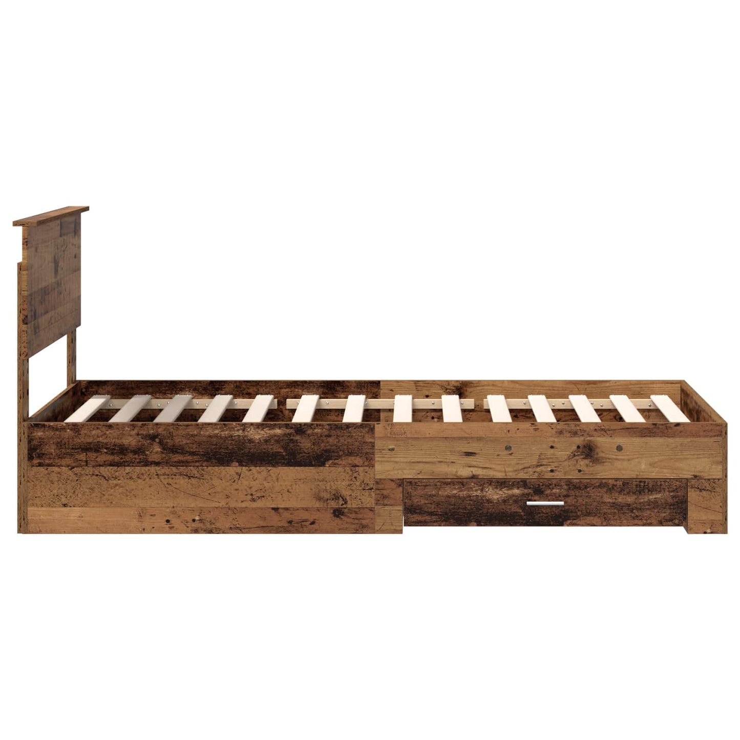 Struttura del letto con cassetto Legno antico 90 x 190 cm | homemem39
