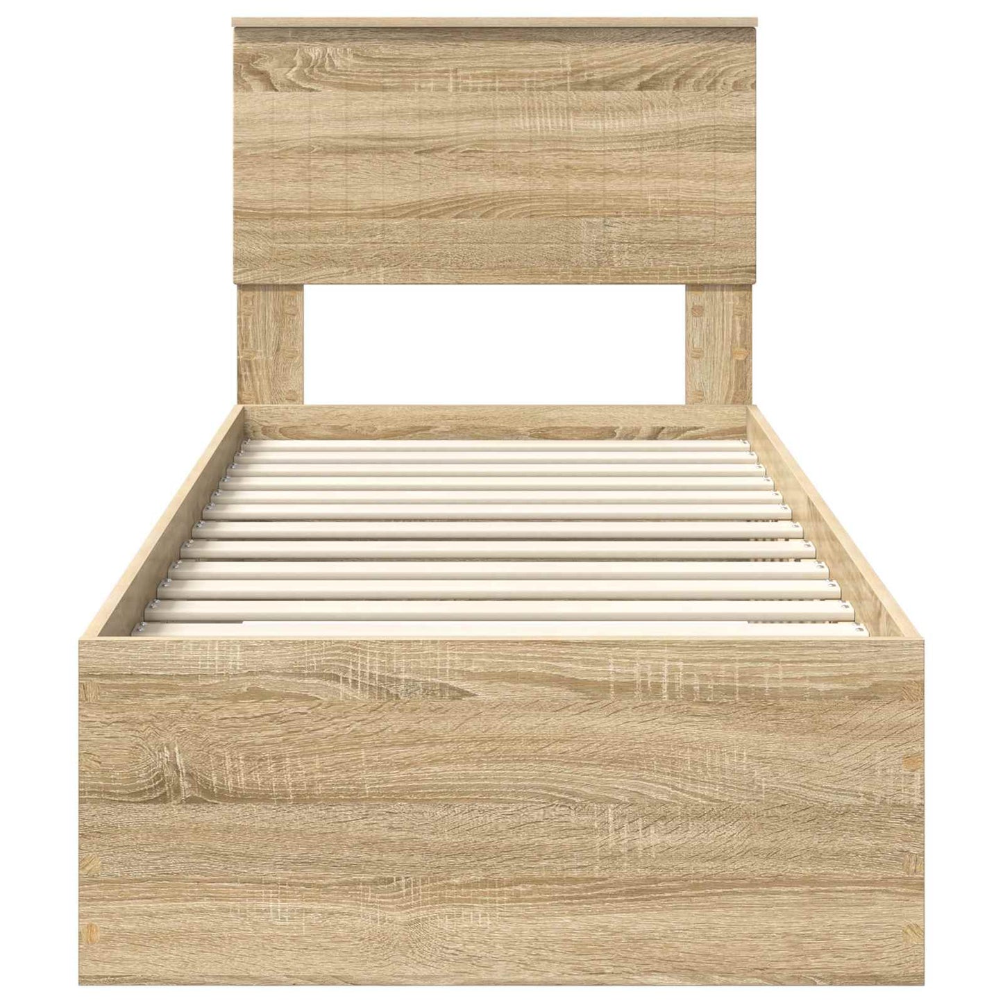 Struttura del letto Rovere Sonoma e Argento 75 x 190 cm | homemem39
