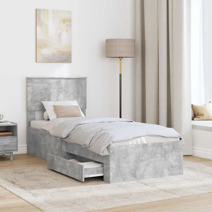 Struttura del letto Grigio Certo e Argento 70 x 190 cm | homemem39