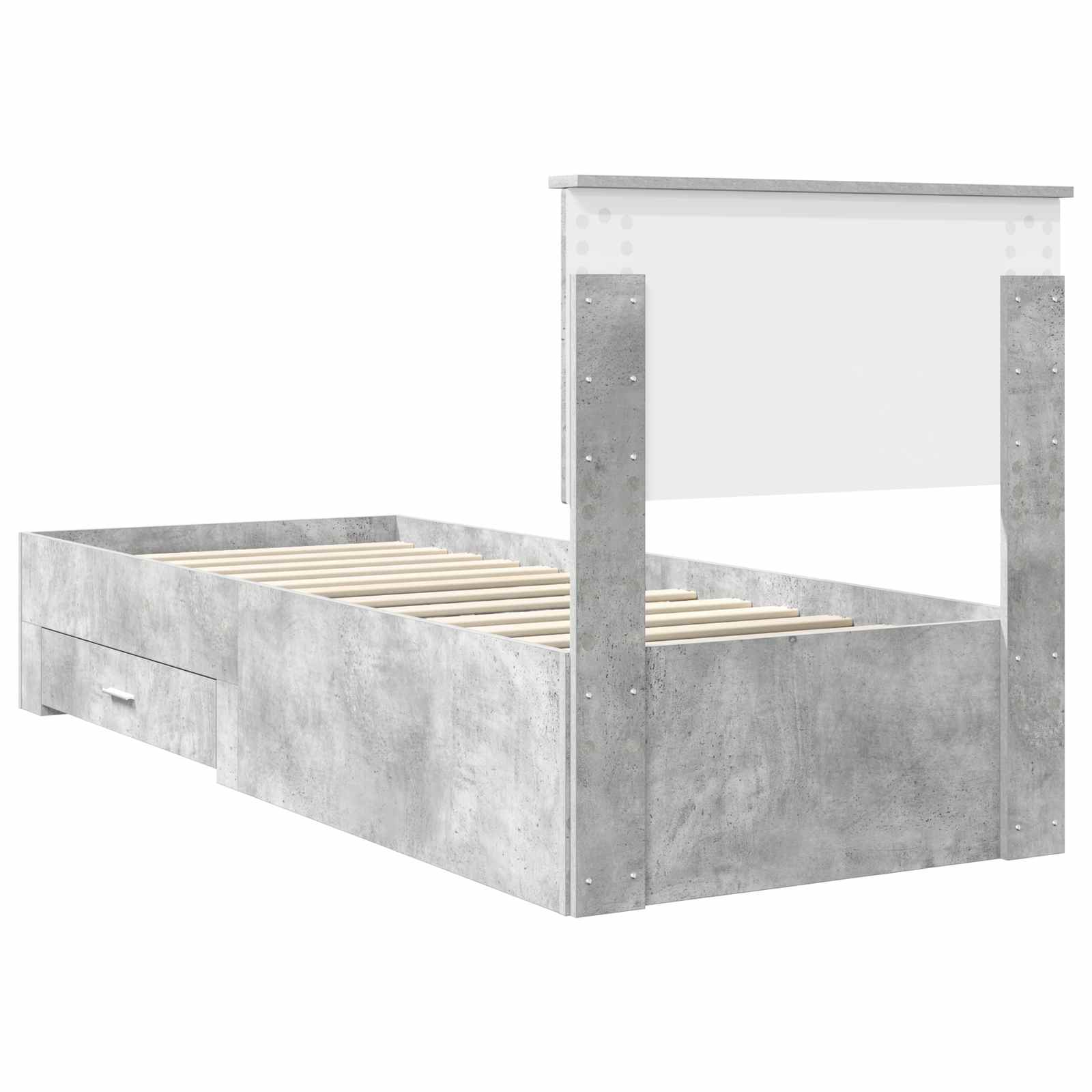 Struttura del letto Grigio Certo e Argento 70 x 190 cm | homemem39