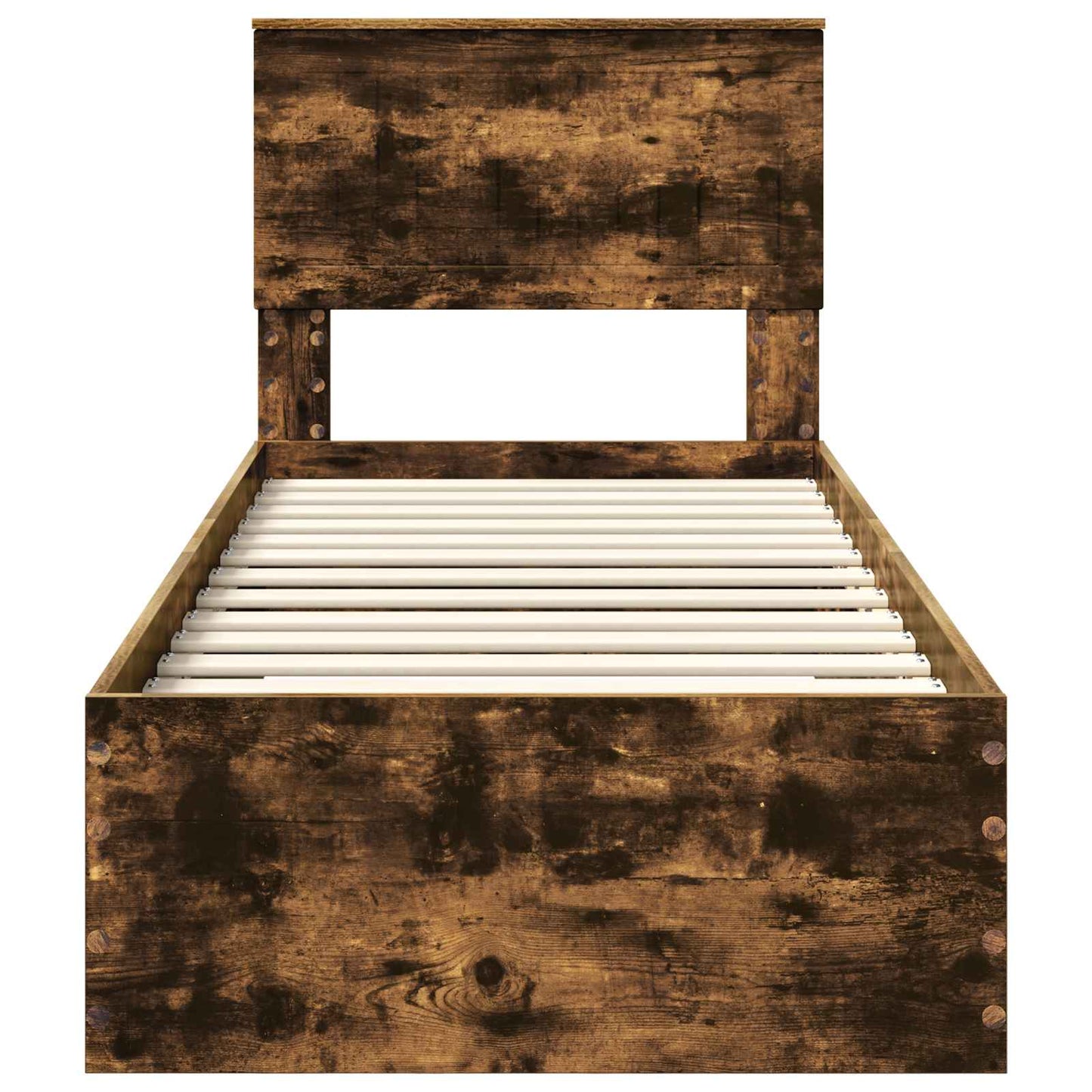 Struttura del letto Rovere Affumicato e Argento 75 x 190 cm | homemem39