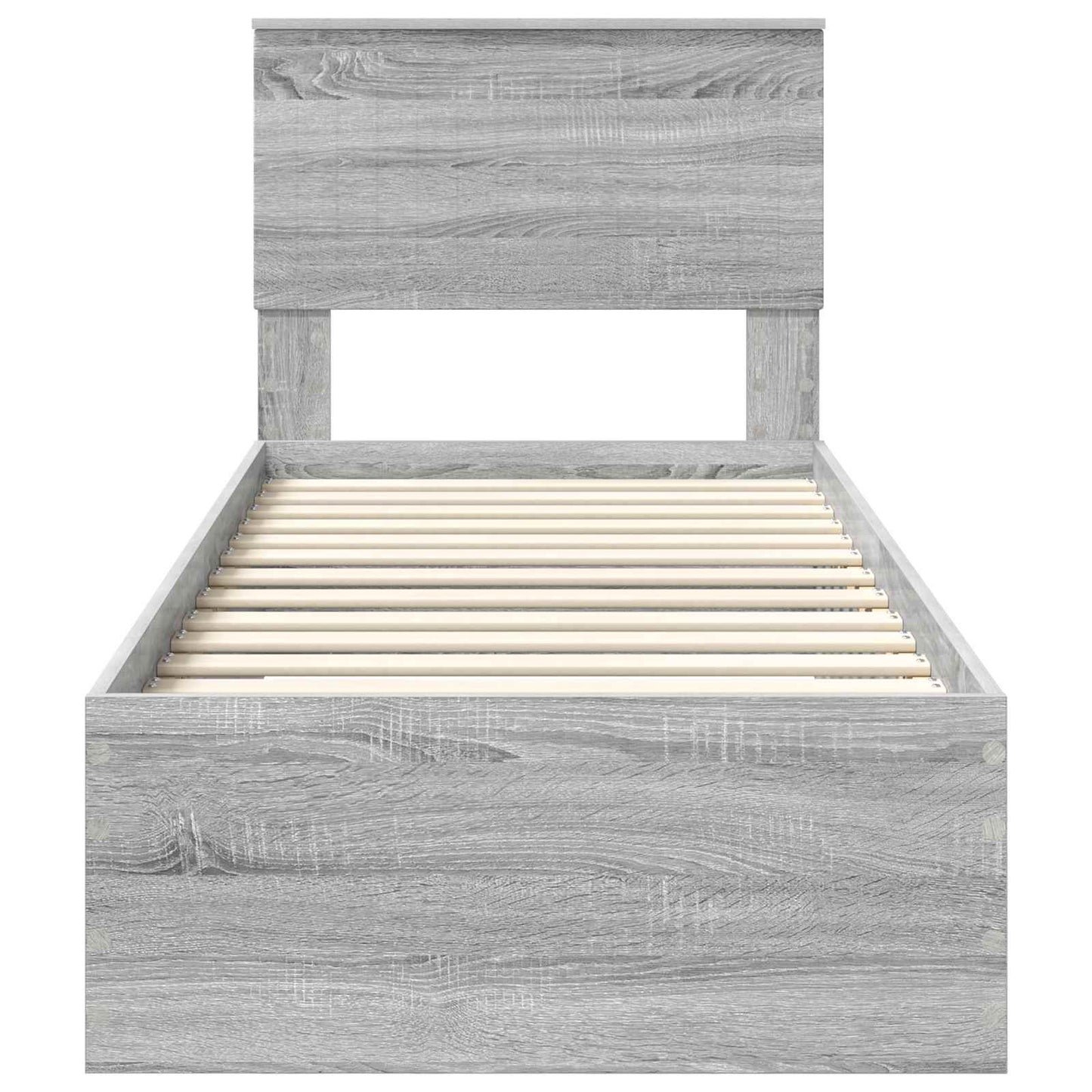 Struttura del letto Grigio Sonoma e Argento 75 x 190 cm | homemem39