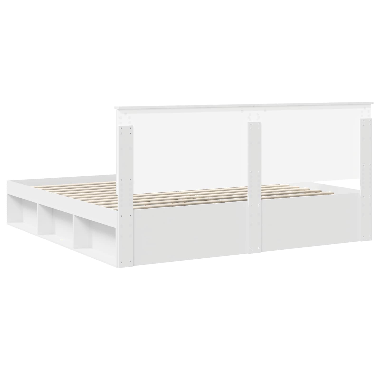 Struttura del letto Bianco 200 x 200 cm Pino massello | homemem39