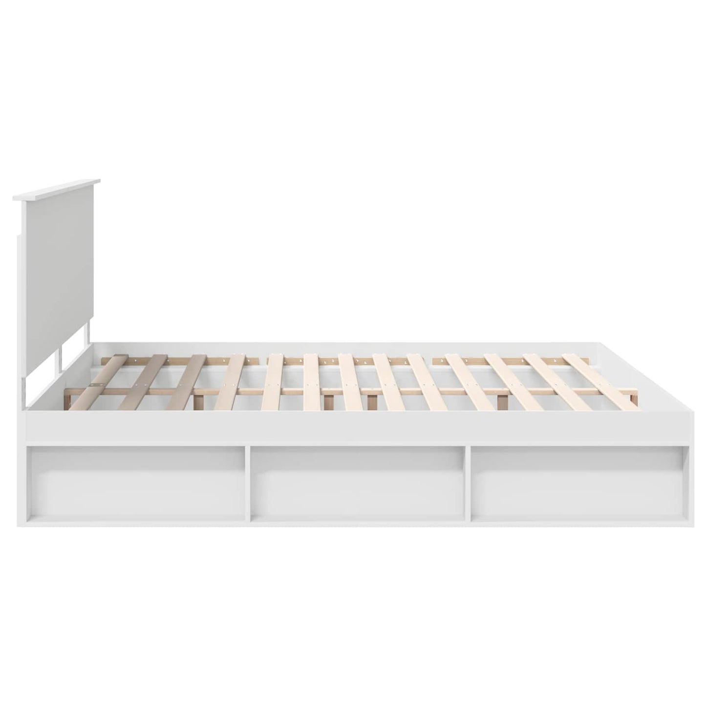 Struttura del letto Bianco 200 x 200 cm Pino massello | homemem39