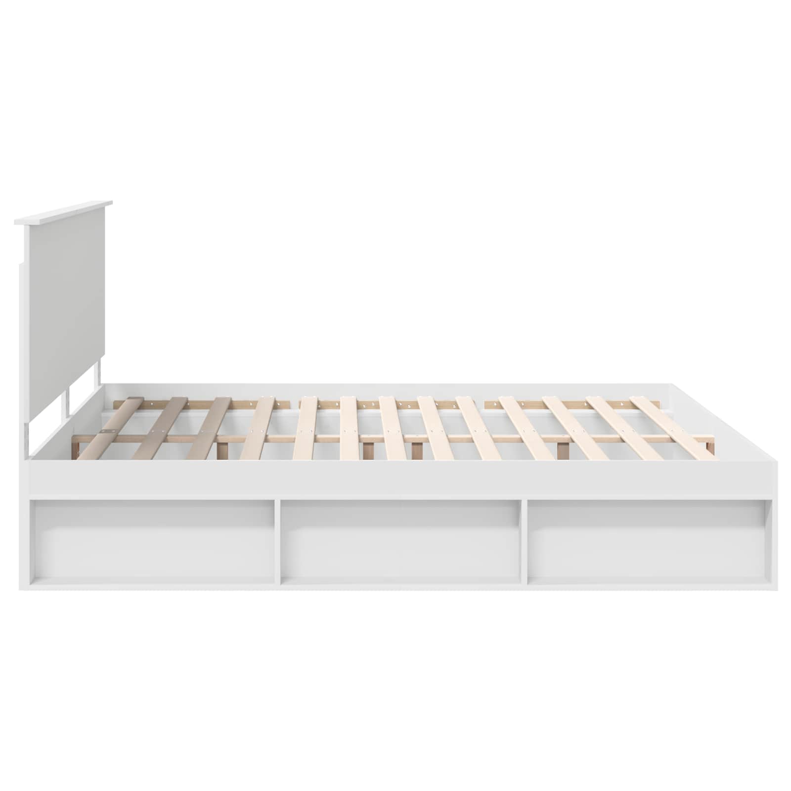 Struttura del letto Bianco 200 x 200 cm Pino massello | homemem39