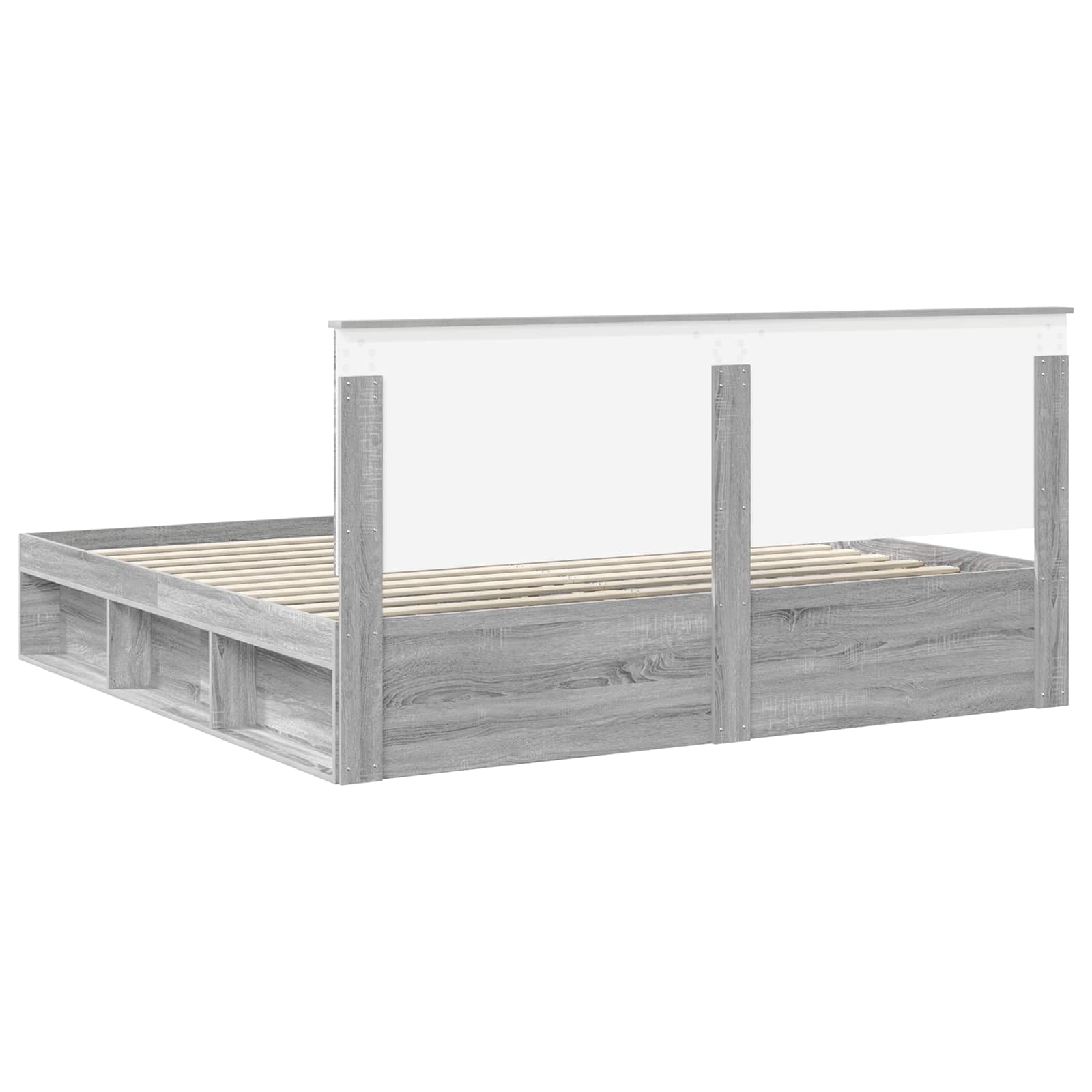 Struttura del letto Grigio Sonoma 200 x 200 cm Pino massello | homemem39