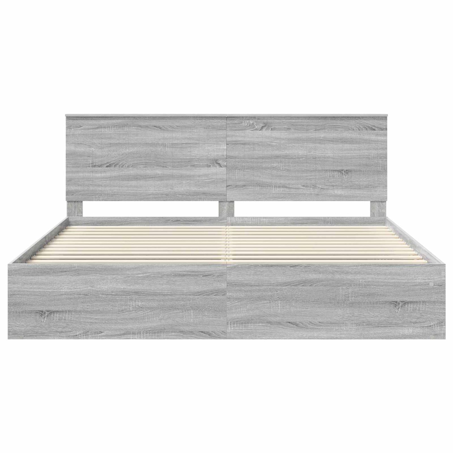 Struttura del letto Grigio Sonoma 200 x 200 cm Pino massello | homemem39