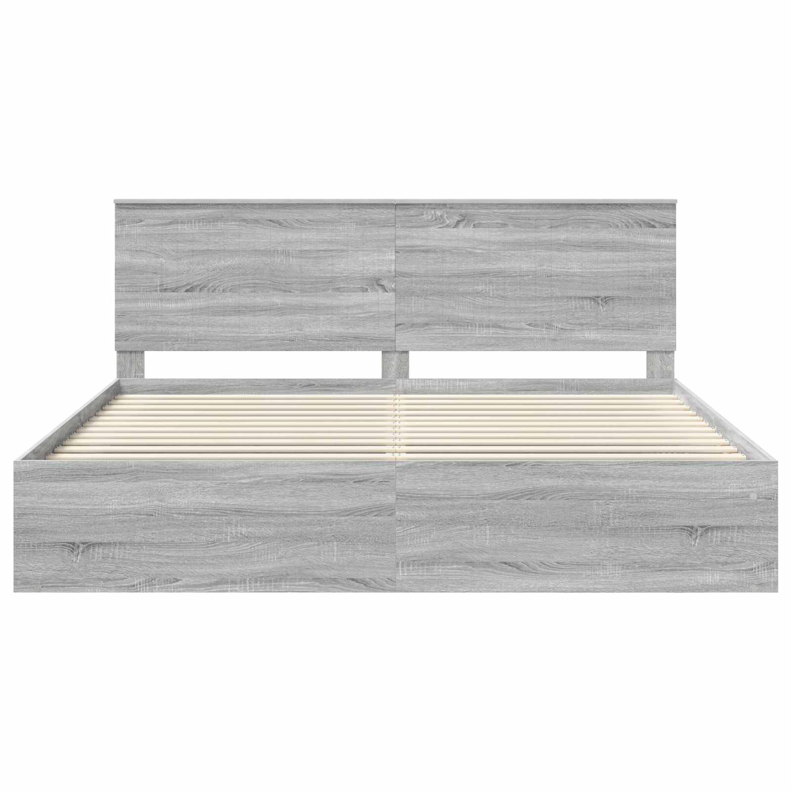Struttura del letto Grigio Sonoma 200 x 200 cm Pino massello | homemem39