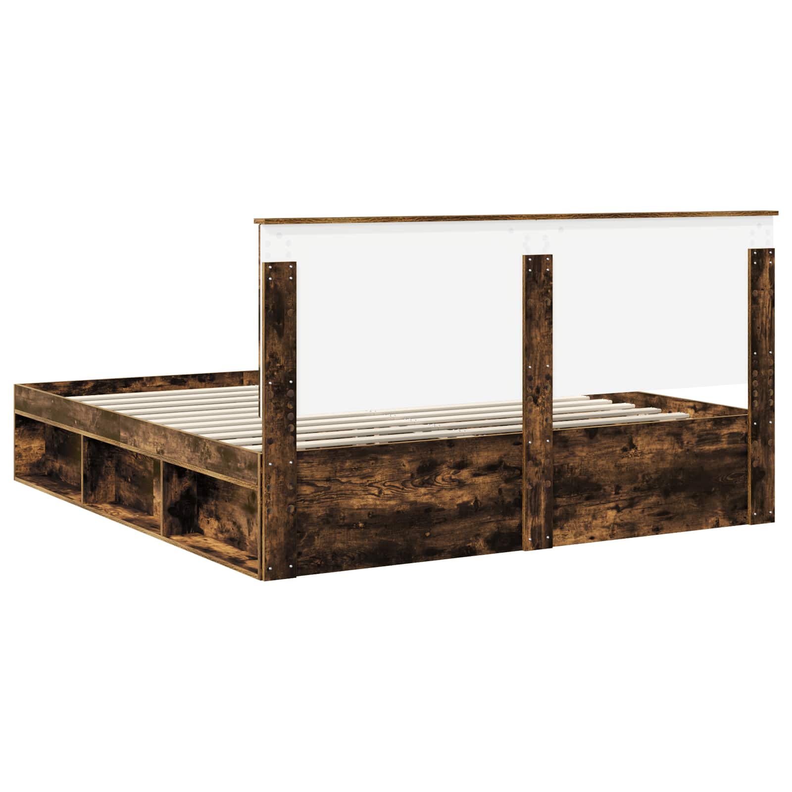 Struttura del letto Rovere fumé 180 x 200 cm Pino massello | homemem39