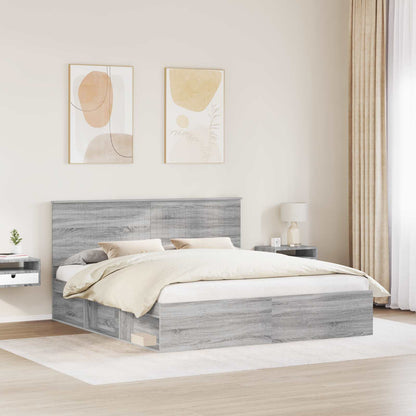 Struttura del letto Grigio Sonoma 180 x 200 cm Pino massello | homemem39