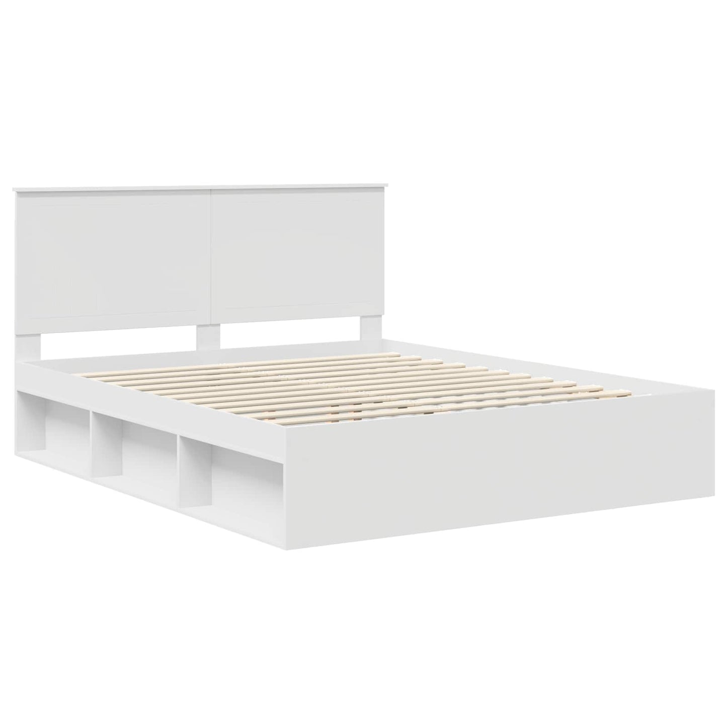 Struttura del letto Bianco 160 x 200 cm Pino massello | homemem39