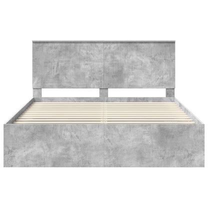 Struttura del letto Calcestruzzo 160 x 200 cm Pino massello | homemem39