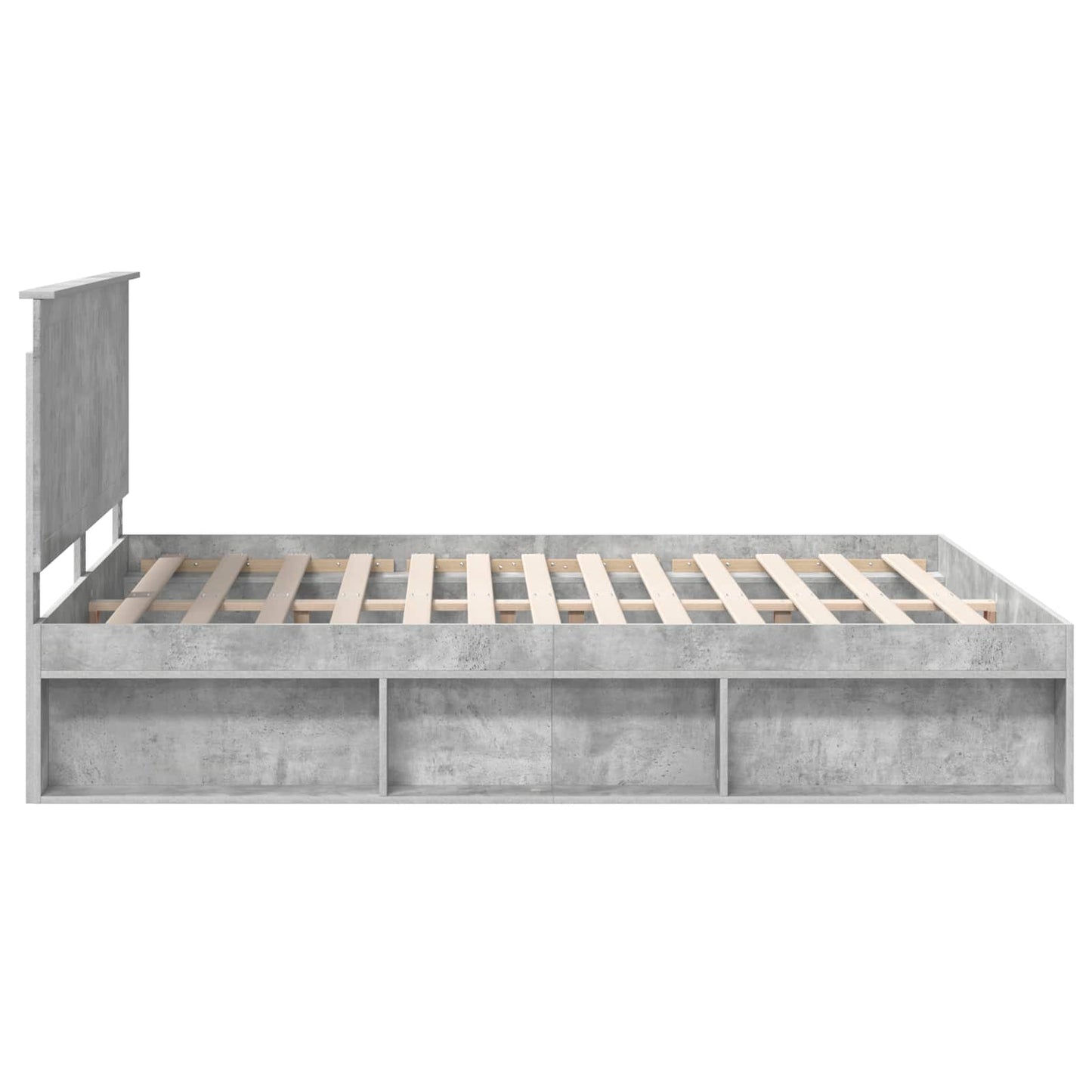 Struttura del letto Calcestruzzo 160 x 200 cm Pino massello | homemem39