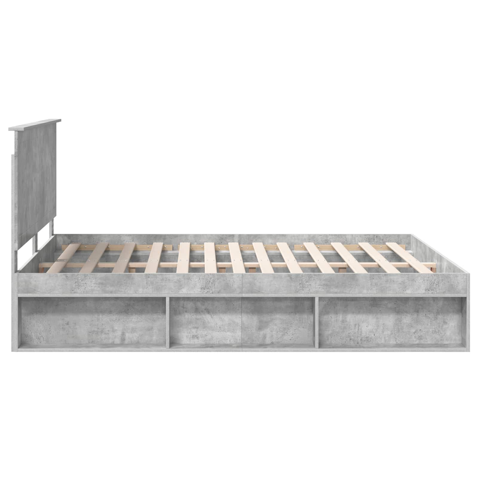 Struttura del letto Calcestruzzo 160 x 200 cm Pino massello | homemem39