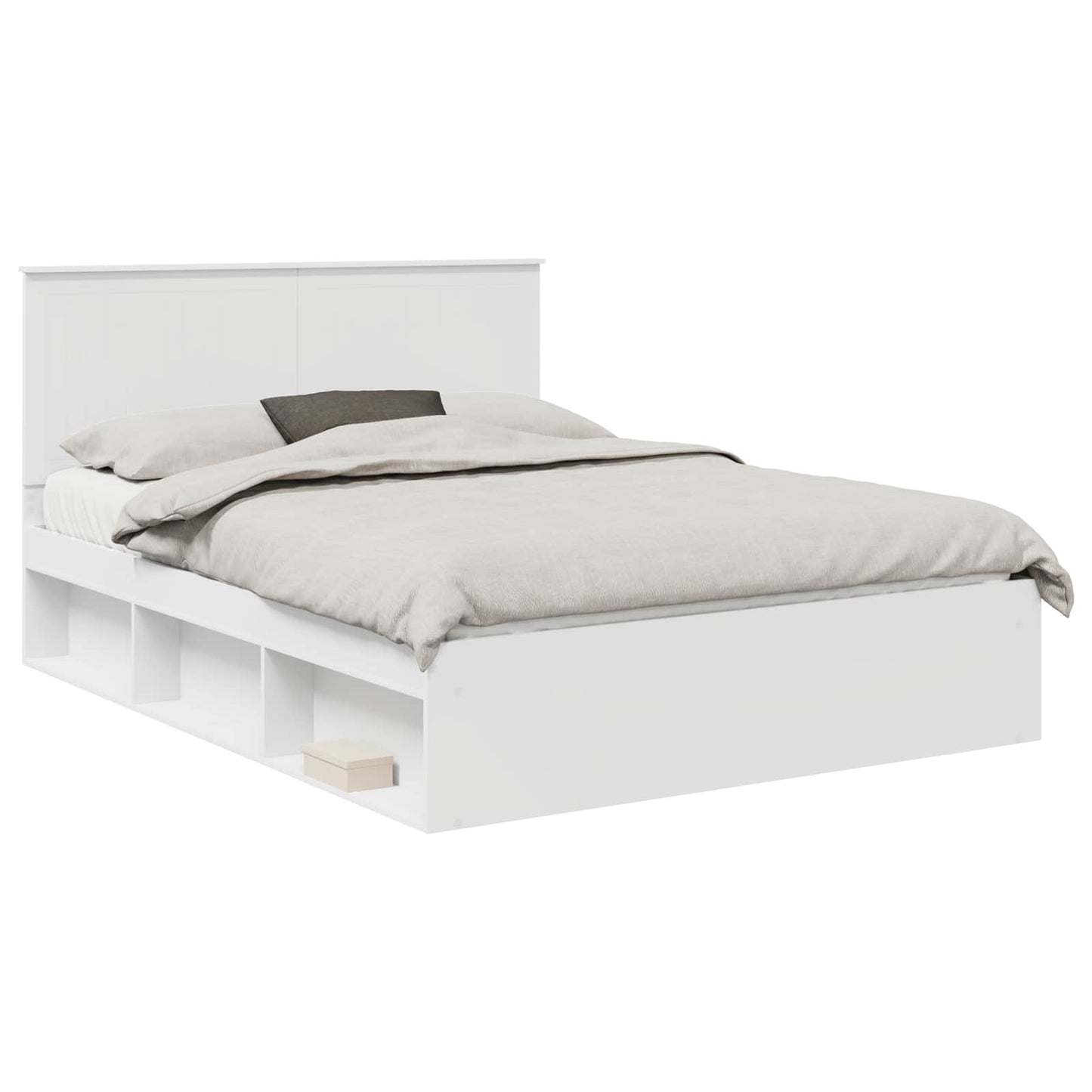 Struttura del letto Bianco 150 x 200 cm Pino massello | homemem39