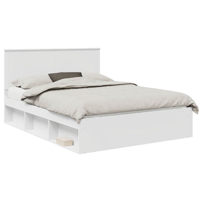 Struttura del letto Bianco 150 x 200 cm Pino massello | homemem39