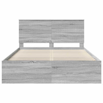 Struttura del letto Grigio Sonoma 150 x 200 cm Pino massello | homemem39