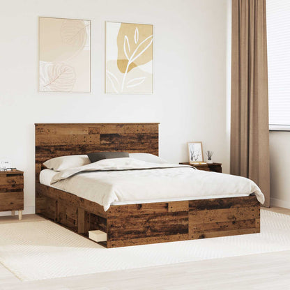 Struttura del letto Legno vecchio 150 x 200 cm Pino massello | homemem39