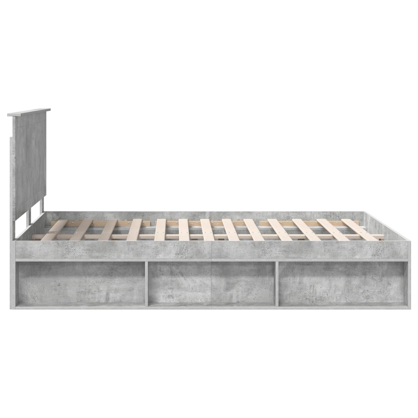 Struttura del letto Calcestruzzo 140 x 200 cm Pino massello | homemem39