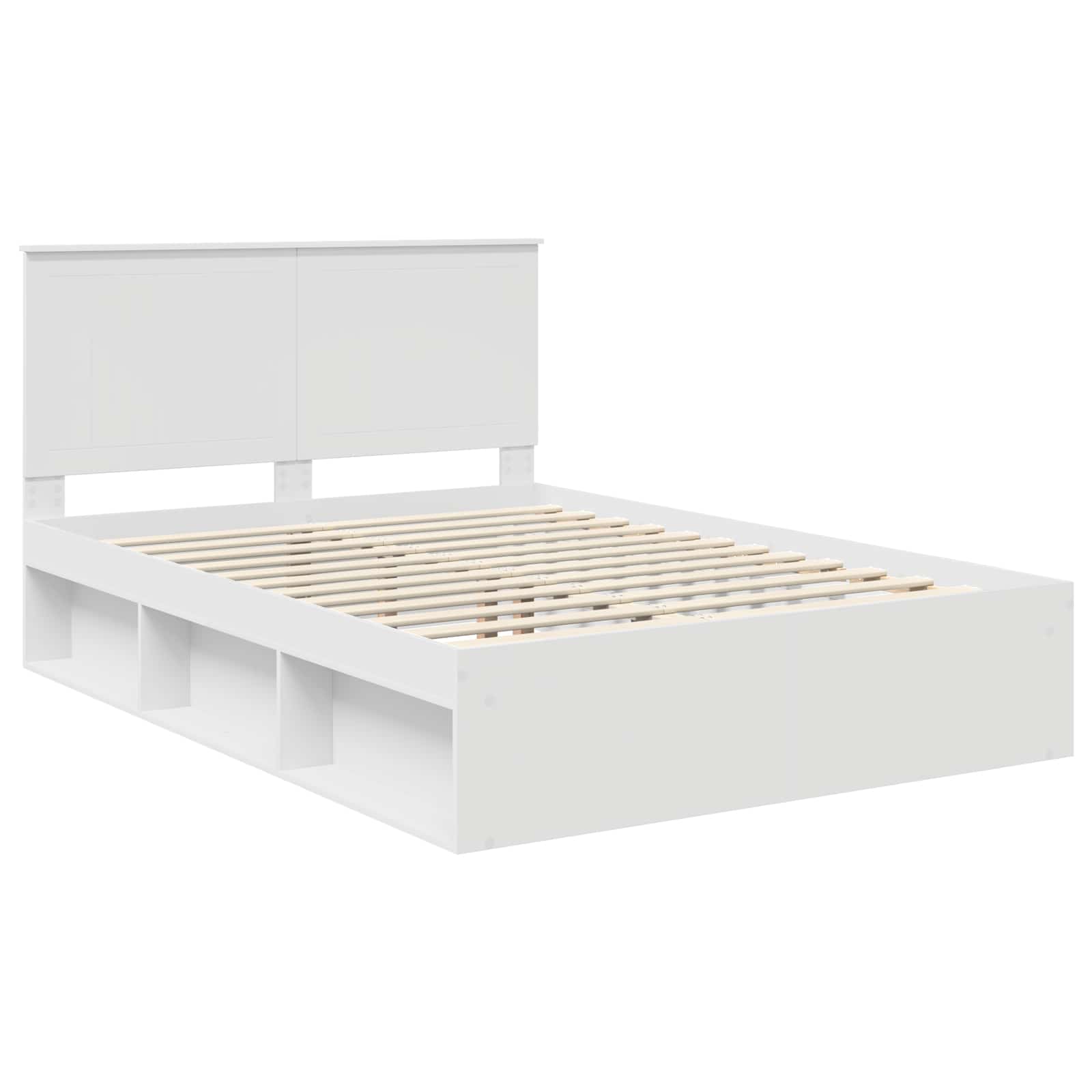 Struttura del letto Bianco 140 x 190 cm Pino massello | homemem39