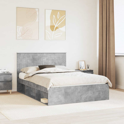 Struttura del letto Calcestruzzo 140 x 190 cm Pino massello | homemem39