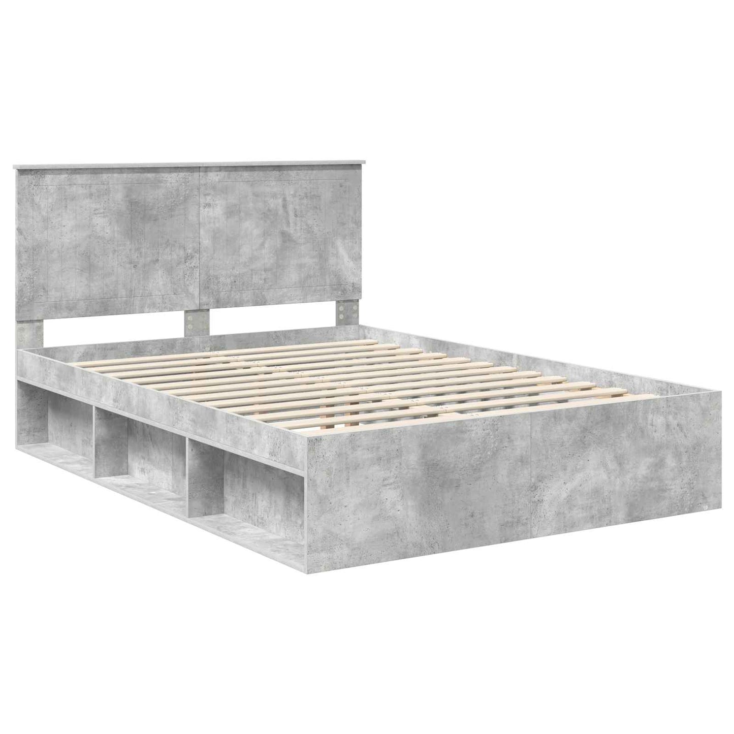 Struttura del letto Calcestruzzo 140 x 190 cm Pino massello | homemem39