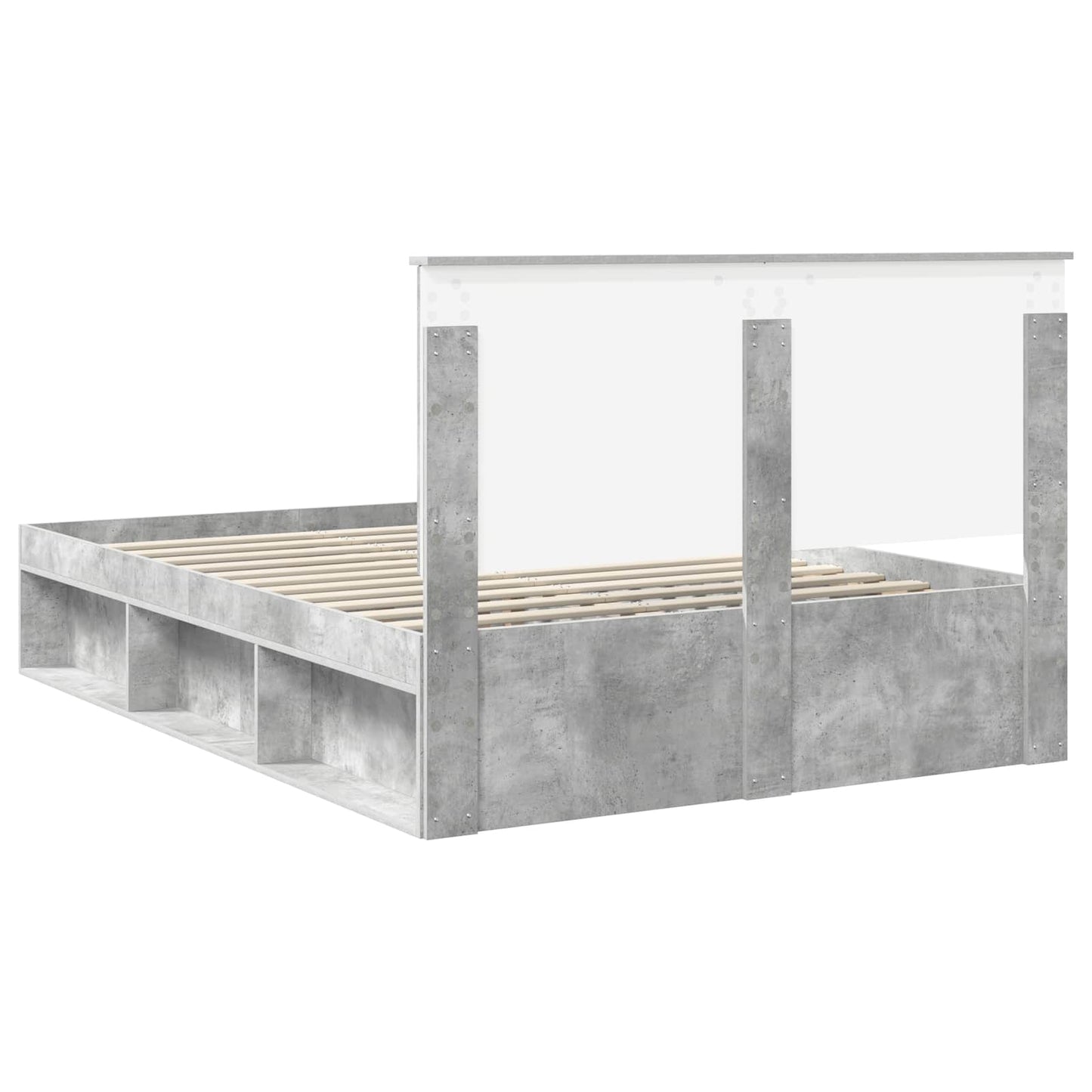 Struttura del letto Calcestruzzo 140 x 190 cm Pino massello | homemem39