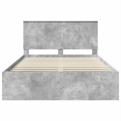 Struttura del letto Calcestruzzo 140 x 190 cm Pino massello | homemem39