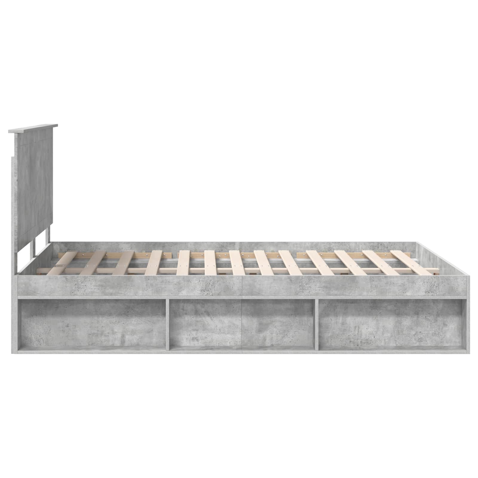 Struttura del letto Calcestruzzo 140 x 190 cm Pino massello | homemem39